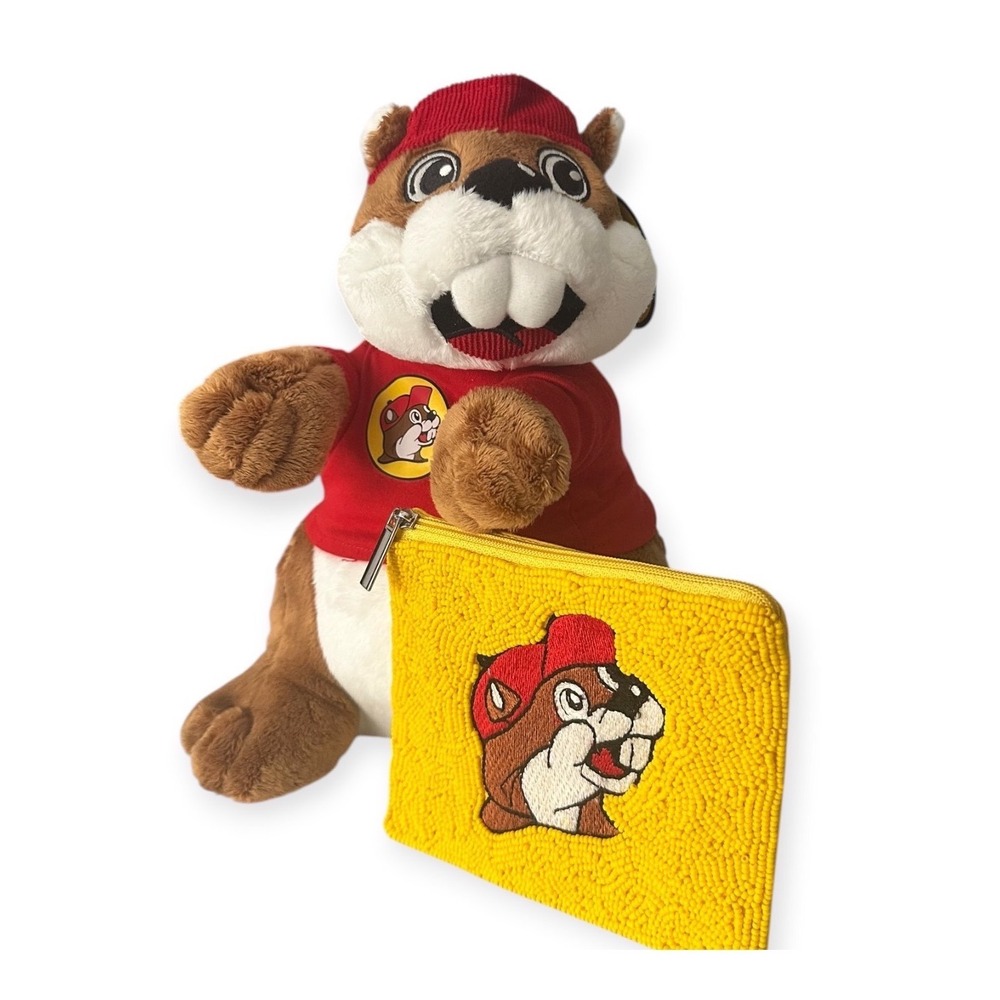 Buc-ee's Plush Beaver & Beaded Coin Purse Brown NWT OS Unisex Stuffed Animal